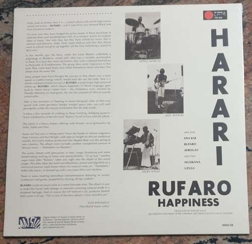 HARARI Rufaro (New and sealed) Matsuli Music Ltd MM120 European Press 2021 - (First issued in 1976)