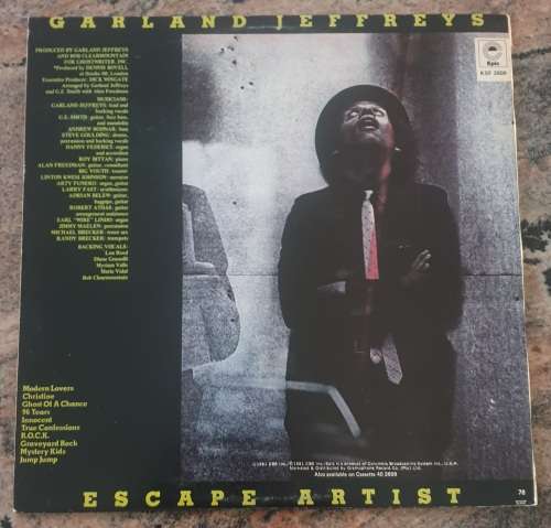 GARLAND JEFFREYS Escape Artist (Very Good+/Very Good) Epic KSF 2609 SA Pressing 1981