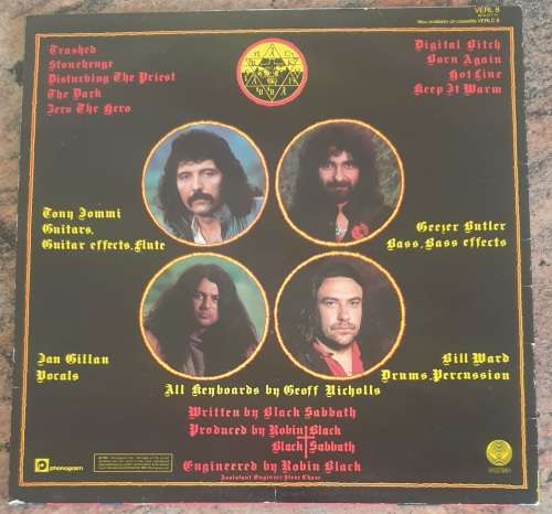 BLACK SABBATH Born Again (Very Good+/Very Good) Vertigo VERL 8 United Kingdom Pressing 1983 - Lyrics