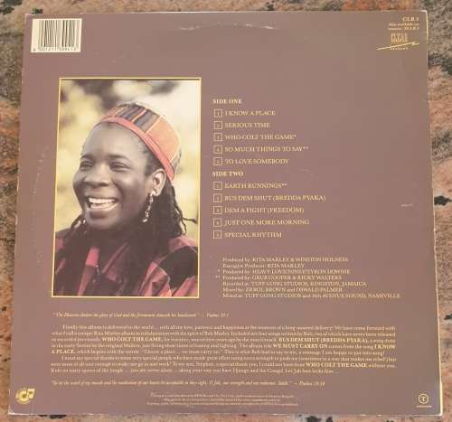 RITA MARLEY We Must Carry On (Very Good+/Very Good+) Clear Cut Records CLR 3 SA Pressing 1991 - RARE