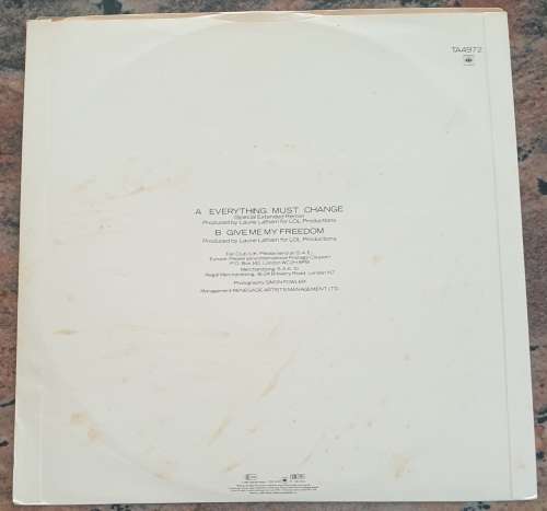 PAUL YOUNG Everything Must Change (VG+/VG+) CBS TA4972 United Kingdom Press 1984 - ``12 Maxi