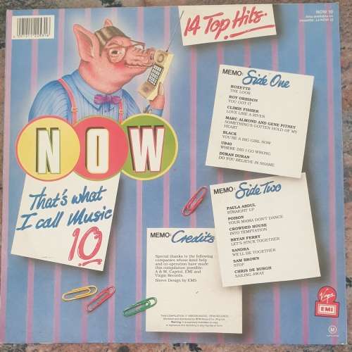 NOW THAT`S WHAT I CALL MUSIC Vol. 10 - Original Artists (Very Good+/Very Good+) NOW 10 SA Press 1989