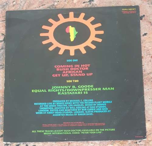 PETER TOSH Captured LIve (Very Good+/Very Good) EMI CCP(L) 2401671 SA Pressing 1984