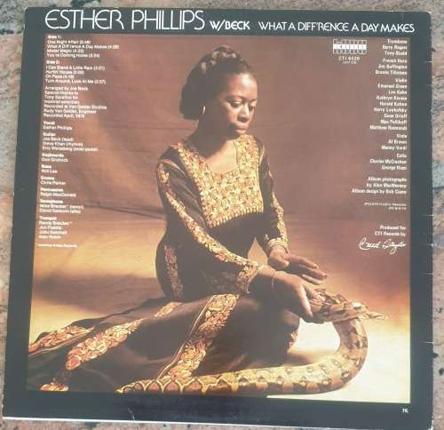 ESTHER PHILLIPS What A Difference A Day Makes (Very Good+/Very Good+) Kudu CTI 6520 (KU 23) 1975
