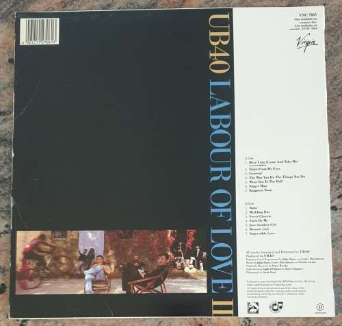 UB40 Labour Of Love II (Very Good+/Very Good+) Virgin VNC 5163 SA Pressing 1989