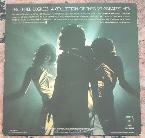 THE THREE DEGREES Collection Of Their 20 Greatest Hits (VG+/VG) Epic EPC 10013 UK Pressing 1979