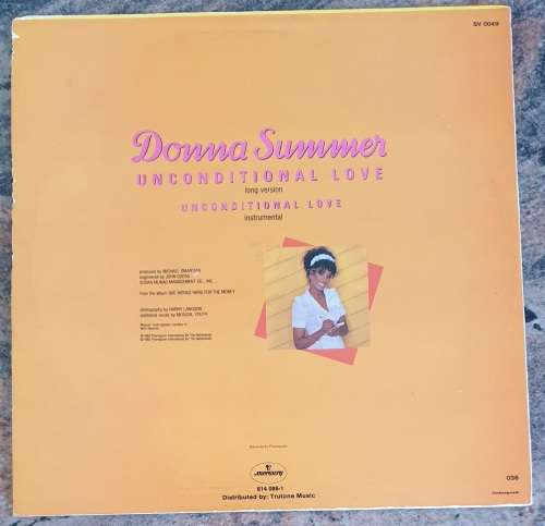 DONNA SUMMER Unconditional Love - 12`` MAXI (VG+/VG) Mercury SV 0049 SA Pressing 1983 - RARE