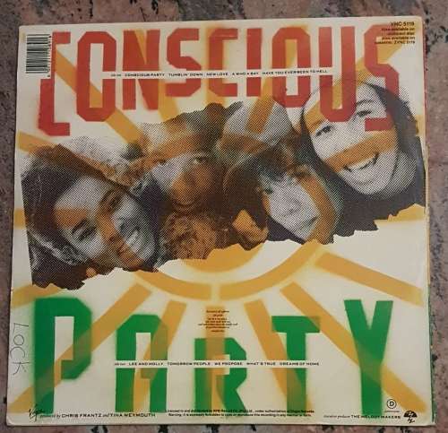 ZIGGY MARLEY and THE MELODY MAKERS Conscious Party (G+/VG) Virgin VNC 5119 SA Pressing 1988