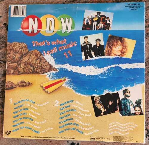NOW THAT`S WHAT I CALL MUSIC Vol. 11 - Gatefold (Very Good+/Very Good) NOW (B) 11 SA Pressing 1989