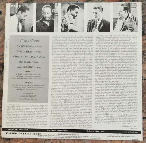 JOHN LEWIS Pacific Jazz - 2 Degrees East, 3 Degrees West (VG/VG) World Pacific J 44 SA Pressing