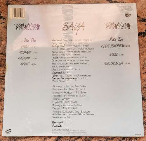 BEN BRAKO Baya (New and sealed) Serengeti SUH 1072 SA Pressing 1991 - GHANA - VERY RARE