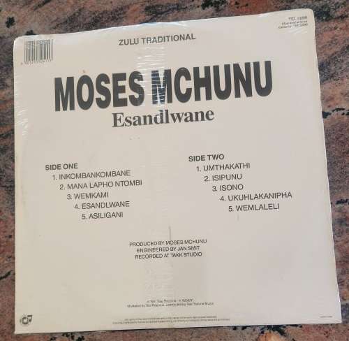 MOSES MCHUNU Esandlwane (New and sealed) TEL 2290 SA Pressing 1991 - MASKANDI