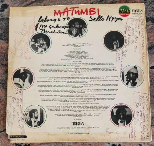 MATUMBI The Best Of (Good+/Fair) Trojan Rasta 1526 SA Pressing - RARE