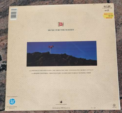 DEPECHE MODE Music For The Masses (Very Good+/Very Good+) DGR MUT 2008 SA Pressing 1987