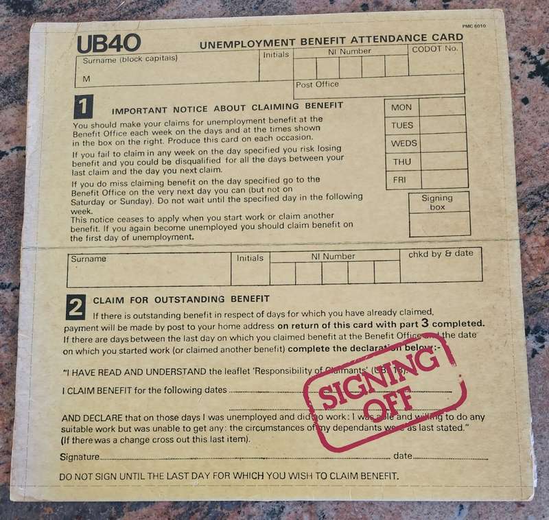 UB40 Signing Off (Very Good/Very Good) Plum Records PMC 6010 SA Pressing 1980