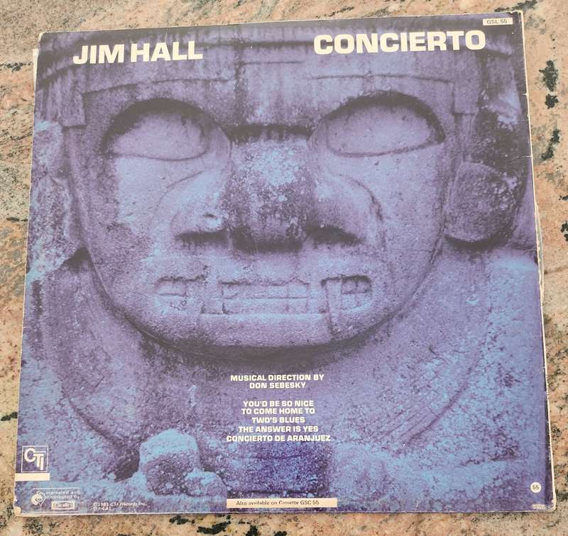 JIM HALL Concierto (Very Good/Very Good) CTI Records CTI GLS 55 SA Pressing 1981