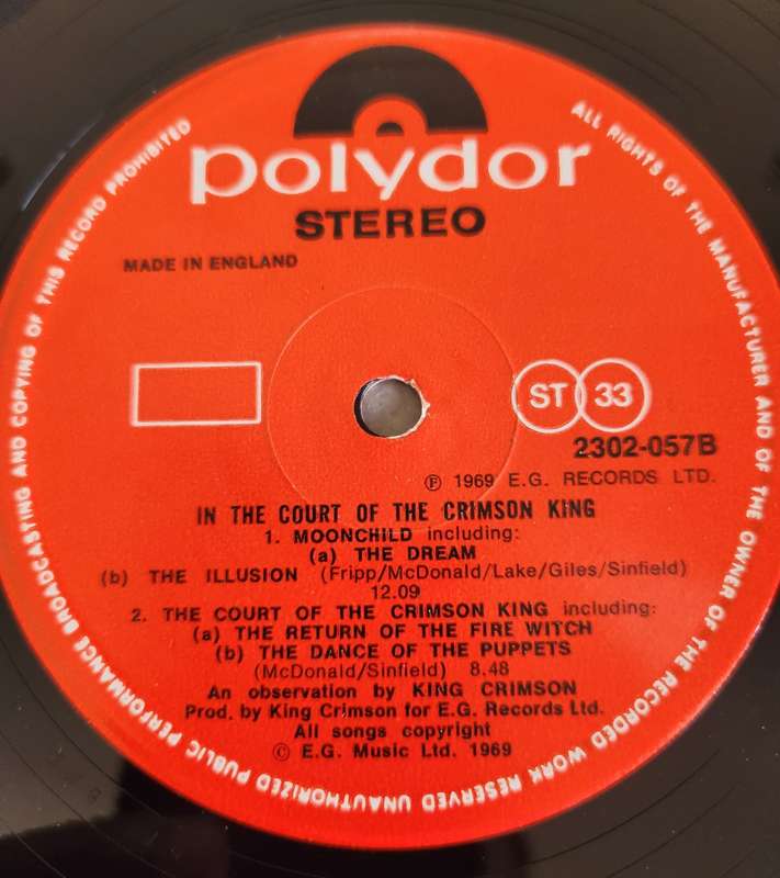 KING CRIMSON In The Court Of The Crimson King - UK - Gatefold - VG+ - Polydor 2302 057