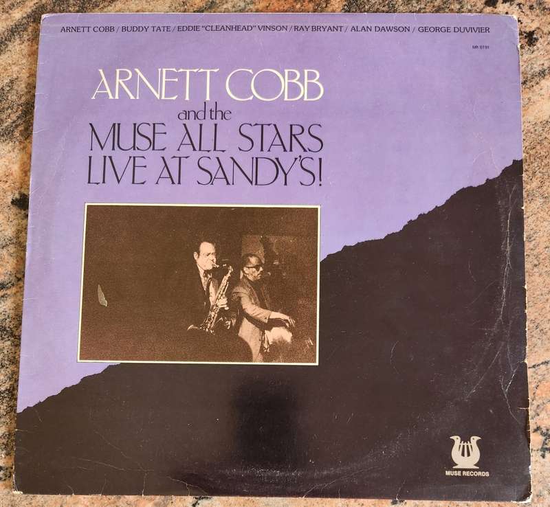 ARNETT COBB & THE MUSE ALL STARS Live At Sandy`s! (VG/VG) Muse MR 5191 SA Pressing - RARE