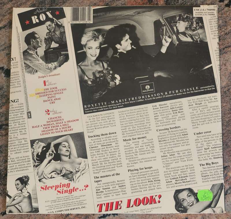 ROXETTE Look Sharp! (Excellent/Excellent) EMI EMCJ (L) 7910981 SA Pressing 1989