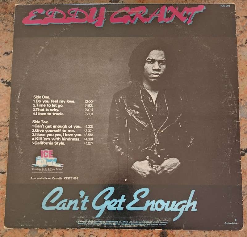 EDDY GRANT Can`t Get Enough (VG+/VG) ICE 003 SA Pressing 1981 - LYRICS - WARPED