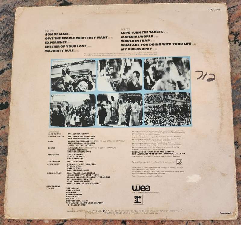 JIMMY CLIFF Give The People What They Want (VG/G+) WEA RRC 2245 SA Pressing 1981 - LYRICS