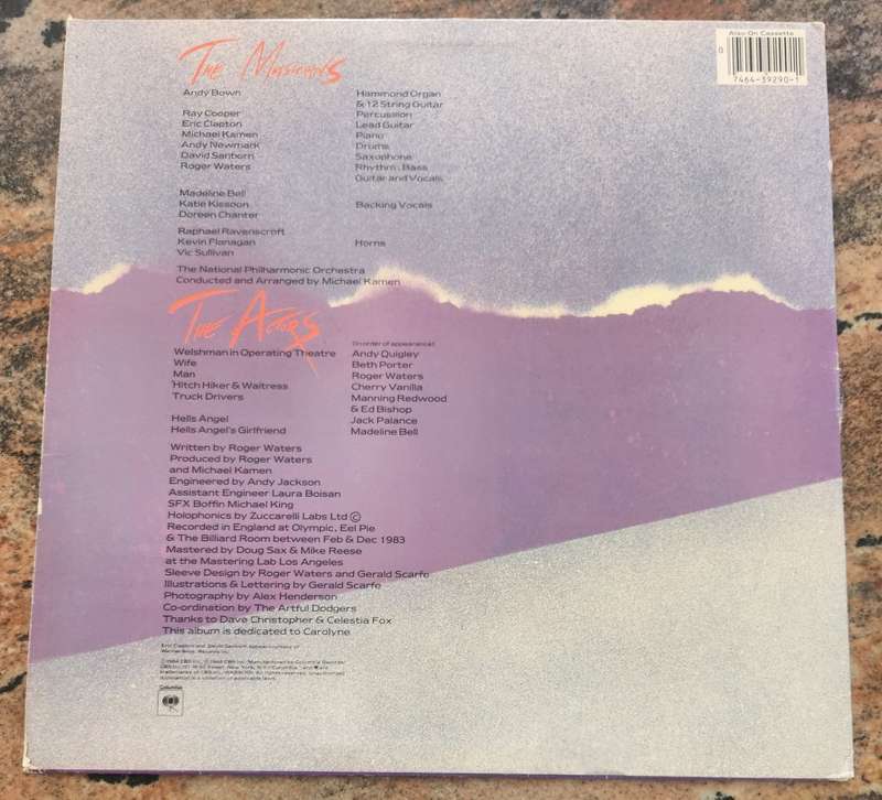 ROGER WATERS The Pros & Cons Of Hitch Hiking (VG/VG) Harvest LC 1305 European Pressing 1984 - Lyrics