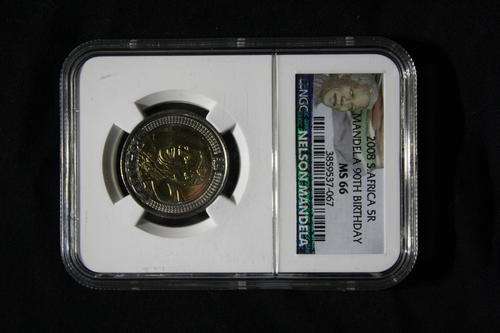 2008 Mandela R5 Coin - NGC Rated -MS66