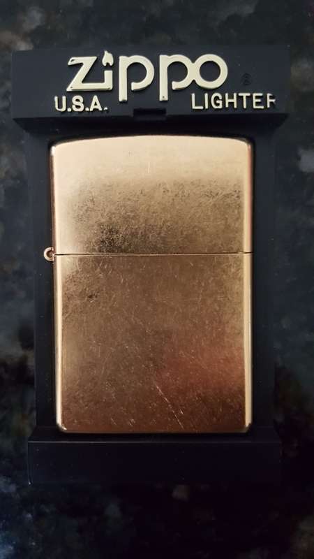Original 2003 Marlboro Zippo Lighter Filter Pack Street Brass New in Box