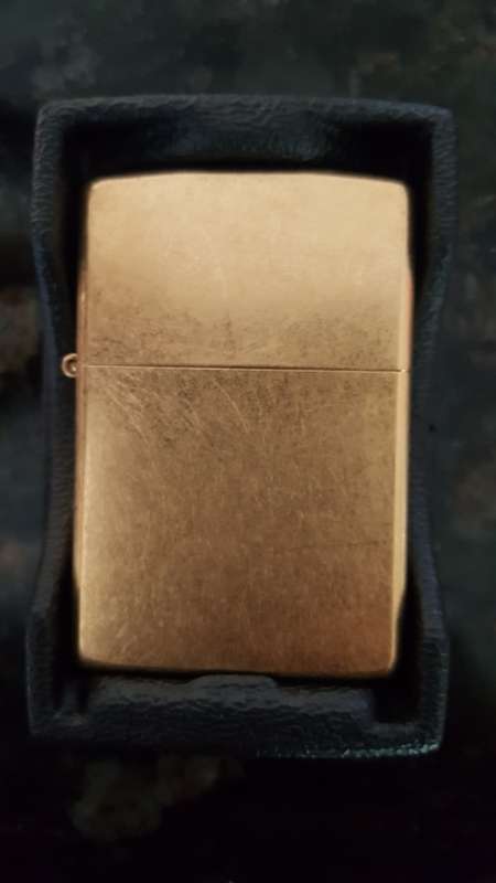 Original 2001 Marlboro Zippo Lighter Filter Pack Street Brass New in Box