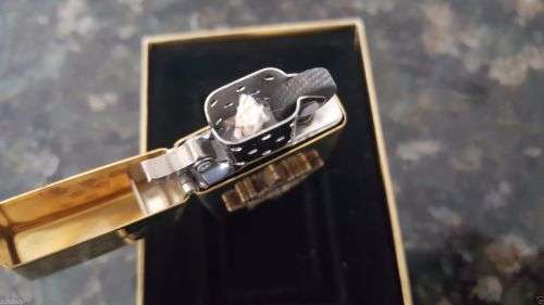 Original 1991 Marlboro Longhorn Steer Star Slim Zippo Brushed Brass Rare Initials ASK