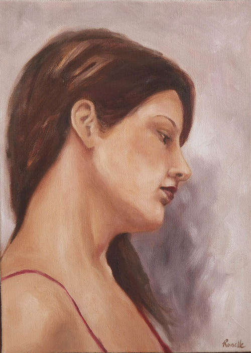 Oil painting on stretched canvas - (250mm x 350mm x 20mm)