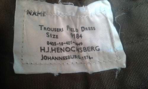 SADF ARMY KIT
