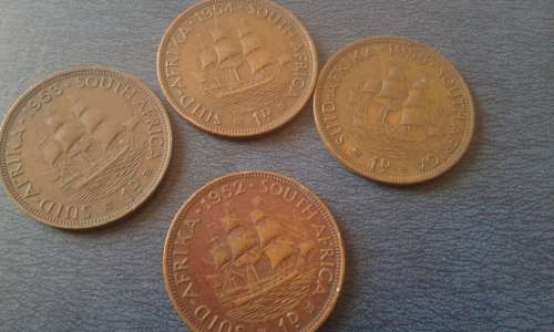 ONE PENNY (1952-1955) BID IS PER SET (SOUTH AFRICA)