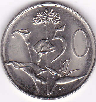 RSA FIFTY CENT COINS (NICKEL)  ---BRILLIANT COINS--- BID IS PER COIN ---BUYER TO TAKE ALL