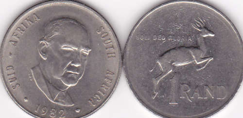 1982 RSA  NICKEL ONE RAND COINS ***GOOD COINS*****BID IS PER COIN