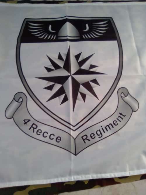SADF 4  RECCE COMMANDO  COMMEMORATIVE FLAG - ONE OF A KIND!