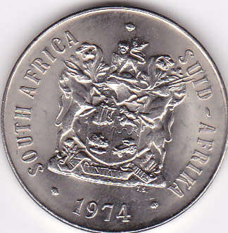 FIFTY CENTS NICKEL (RSA) 1974 - ALMOST PROOF LIKE
