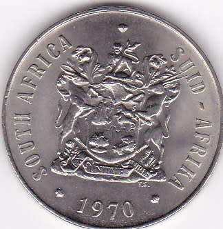 FIFTY CENTS NICKEL (RSA) 1970 -  Brilliant coin