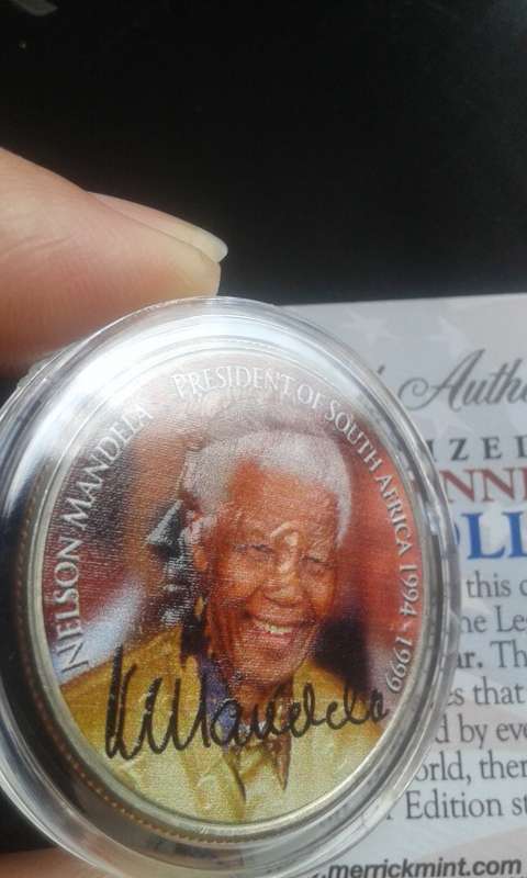 2013 NELSON MANDELA PRESIDENT OF SOUTH AFRICA ***JF KENNEDY HALF DOLLAR US COIN,
