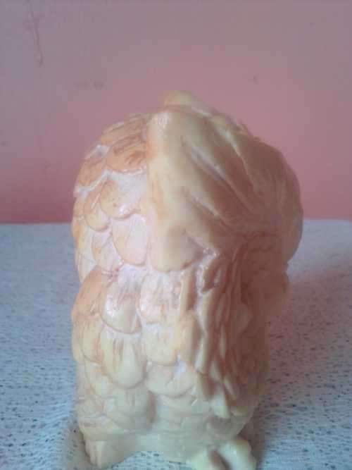 CERAMIC YELLOW FIGURINE  OWL - COLLECTABLE