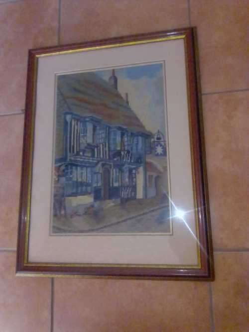 GLASS FRAMED TAPESTRY: DESIGN OF VILLAGE  HOUSE