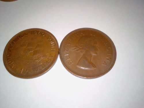 PENNY (SOUTH AFRICA) SET OF 6 COINS - 1950`s