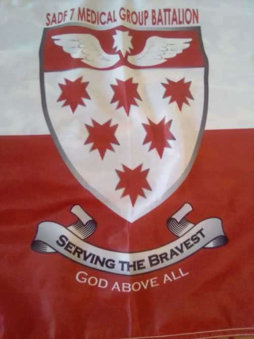 SADF 7 MEDICAL BATTALION  GROUP COMMEMORATIVE FLAG -ONLY 1 LEFT