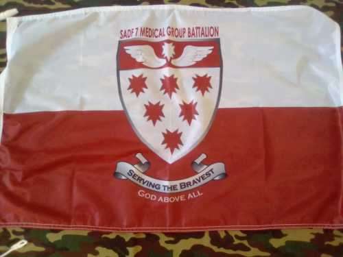 SADF 7 MEDICAL BATTALION  GROUP COMMEMORATIVE FLAG -ONLY 1 LEFT