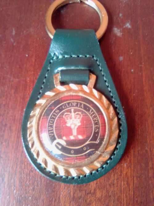 SCOTTISH CREST KEYRING SET - CLAN ROBERTSON - 2 KEYRINGS-  APPROVED BY THE COUNCIL OF SCOTTISH CHIEF
