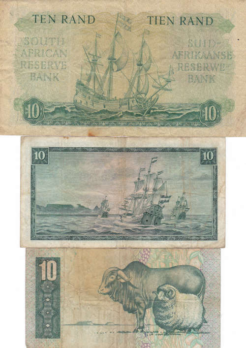 TEN RAND RSA (VARIOUS YEARS - 1960/70/80) - BID FOR ALL 3***BARGAIN BUY