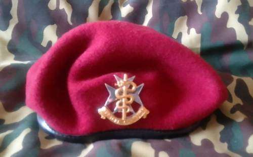SADF MEDICAL CORPS BERET INCL. CAP BADGE