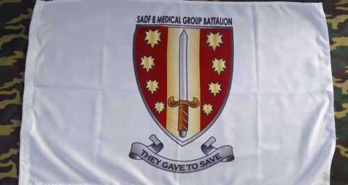 SADF /SA ARMY / SAMS  8 MEDICAL GROUP BATTALION COMMEMORATIVE FLAG ****SPECTACULAR