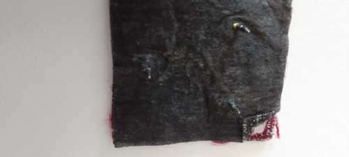 SADF / SA ARMY/ SAMS WELFARE OFFICERS  BI-METAL BREAST BADGE  ON CLOTH --- with pins **