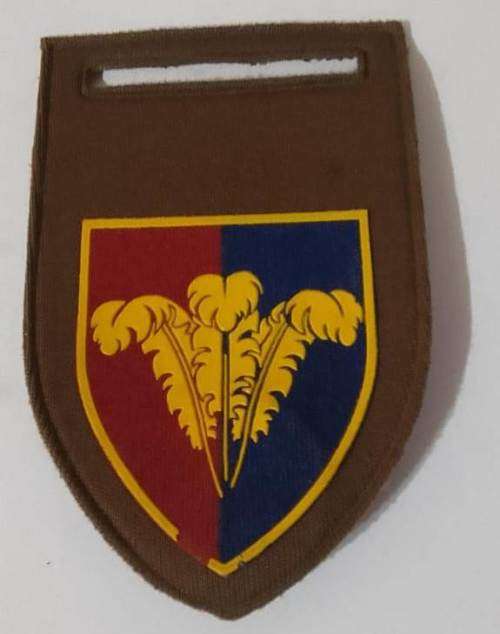 SADF/SA ARMY  SOUTHERN CAPE COMMAND WORKSHOP TUPPER FLASH --- with pin